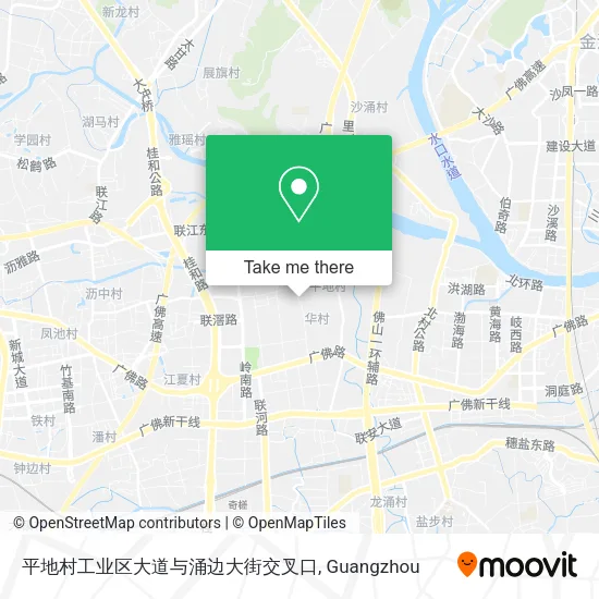 平地村工业区大道与涌边大街交叉口 map