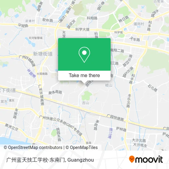 广州蓝天技工学校-东南门 map