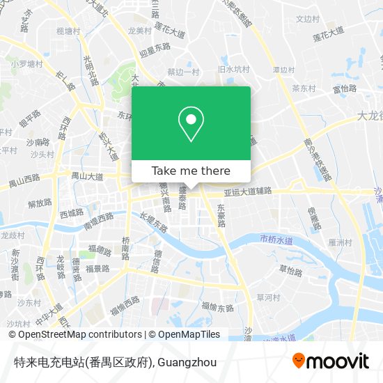 特来电充电站(番禺区政府) map