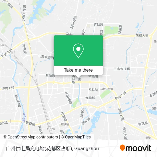 广州供电局充电站(花都区政府) map