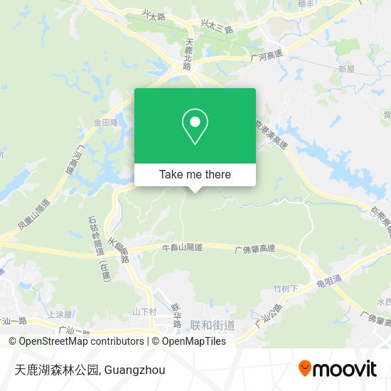 天鹿湖森林公园 map