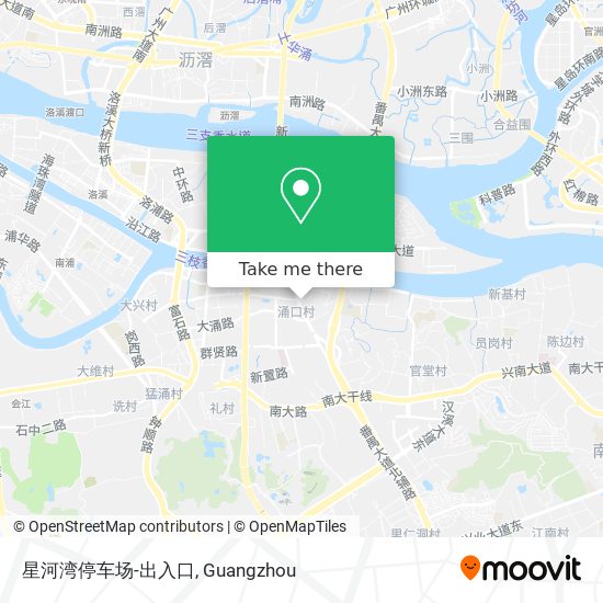 星河湾停车场-出入口 map