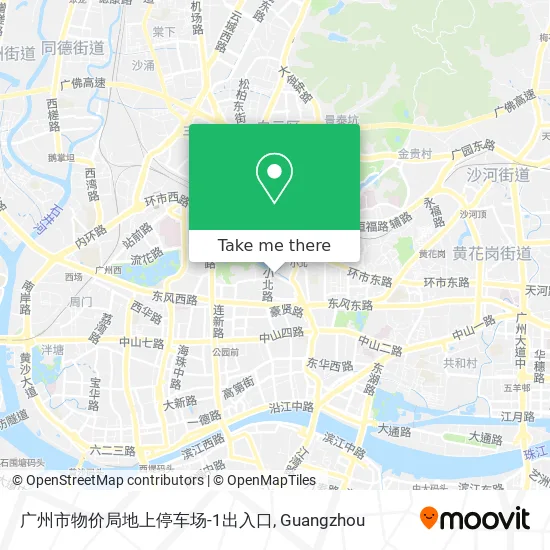 广州市物价局地上停车场-1出入口 map