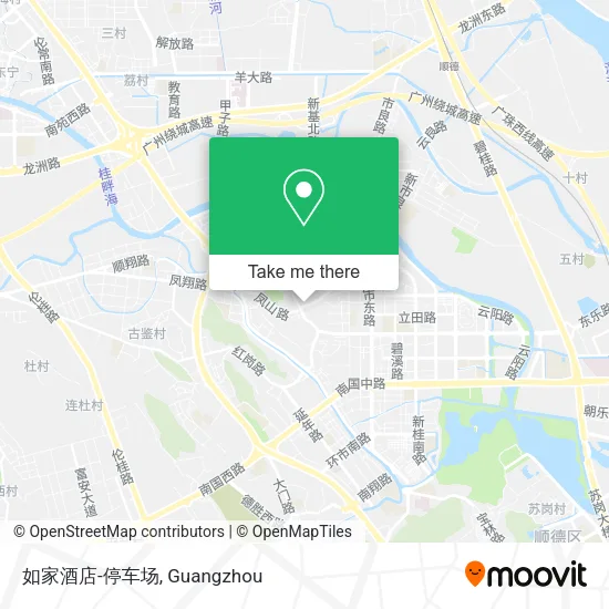 如家酒店-停车场 map