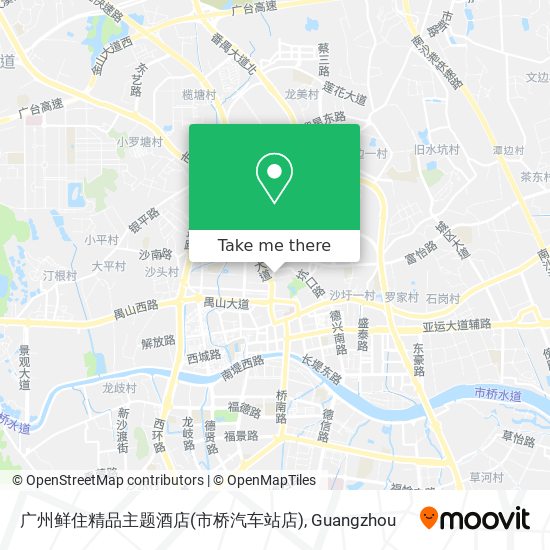 广州鲜住精品主题酒店(市桥汽车站店) map