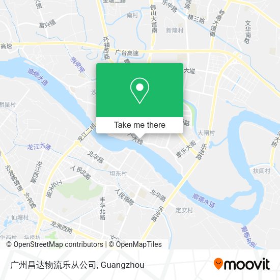 广州昌达物流乐从公司 map