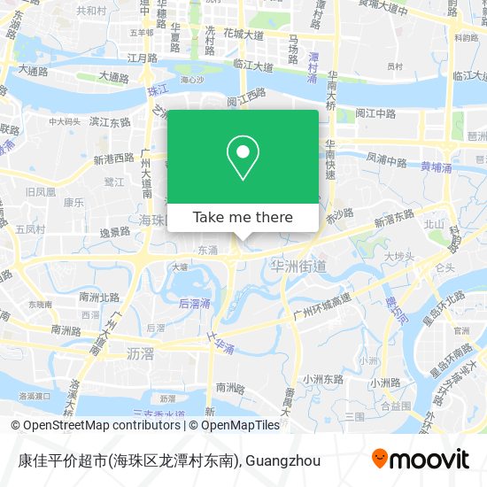 康佳平价超市(海珠区龙潭村东南) map