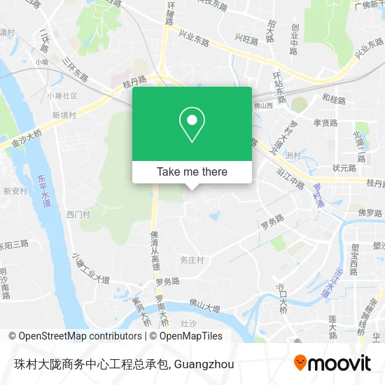珠村大陇商务中心工程总承包 map