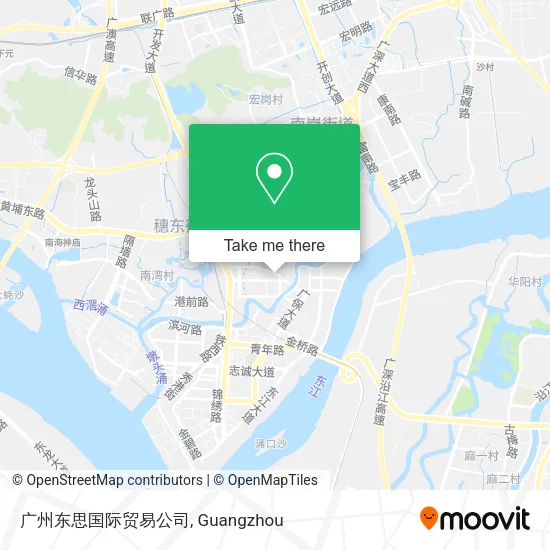 广州东思国际贸易公司 map