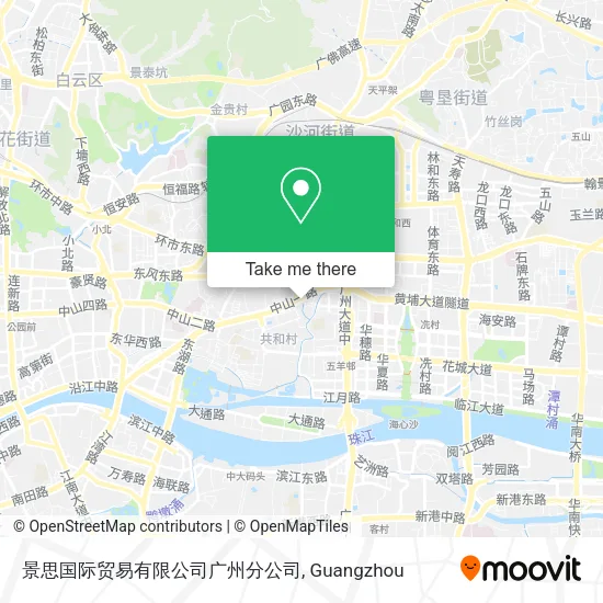 景思国际贸易有限公司广州分公司 map