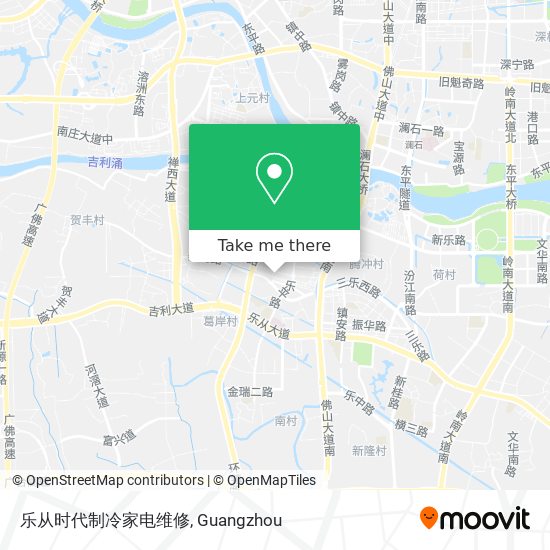 乐从时代制冷家电维修 map