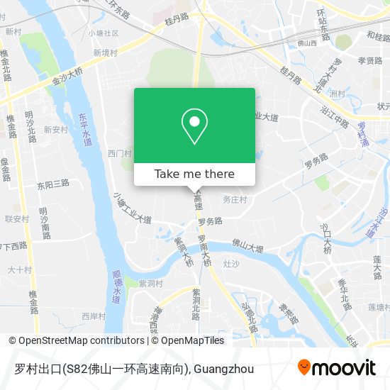 罗村出口(S82佛山一环高速南向) map