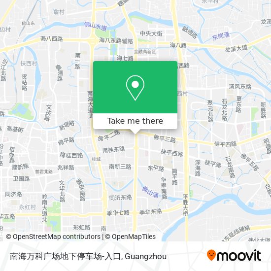 南海万科广场地下停车场-入口 map