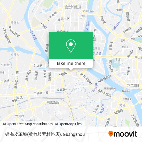 银海皮革城(黄竹歧罗村路店) map
