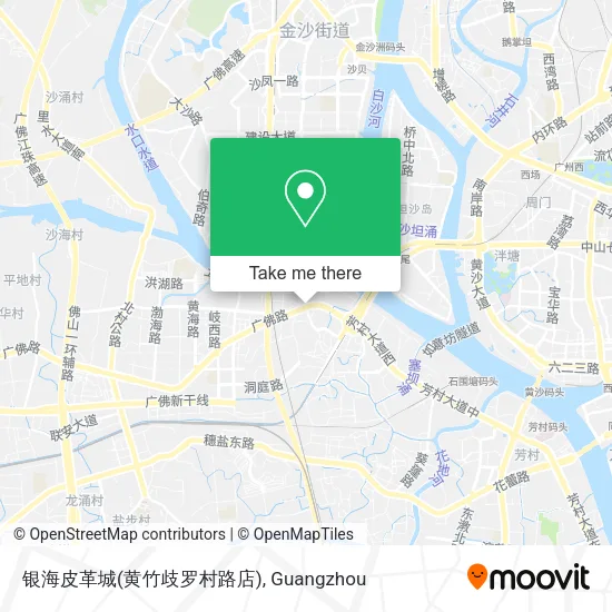 银海皮革城(黄竹歧罗村路店) map