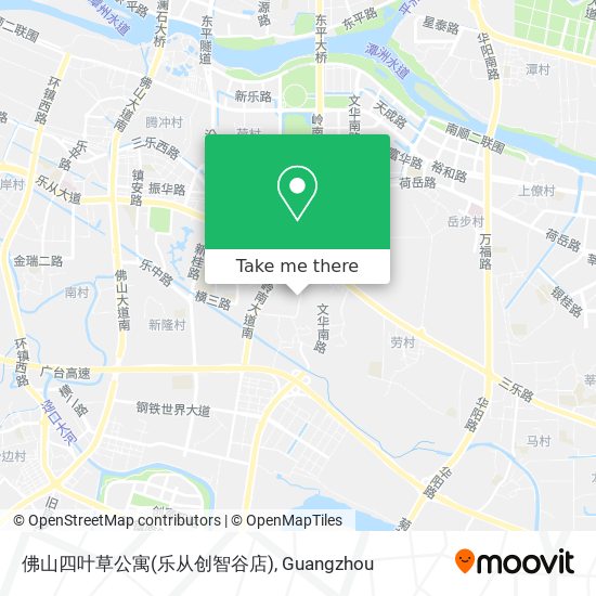 佛山四叶草公寓(乐从创智谷店) map