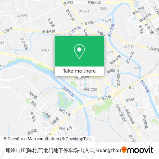 顺峰山庄(陈村店)北门地下停车场-出入口 map