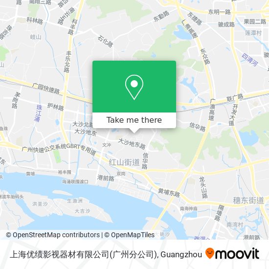 上海优绩影视器材有限公司(广州分公司) map
