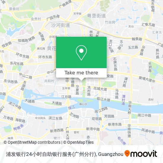 浦发银行24小时自助银行服务(广州分行) map