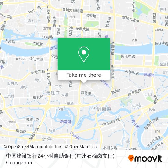 中国建设银行24小时自助银行(广州石榴岗支行) map