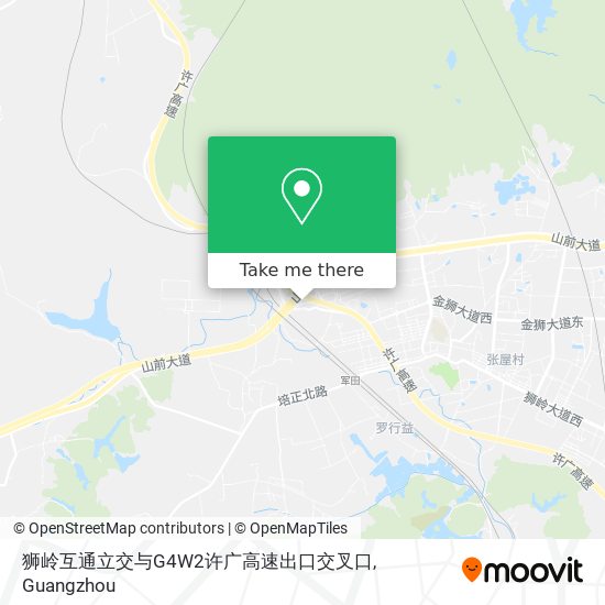 狮岭互通立交与G4W2许广高速出口交叉口 map