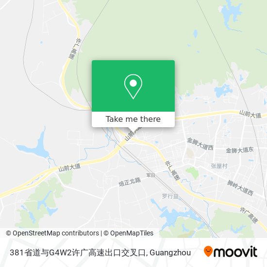 381省道与G4W2许广高速出口交叉口 map