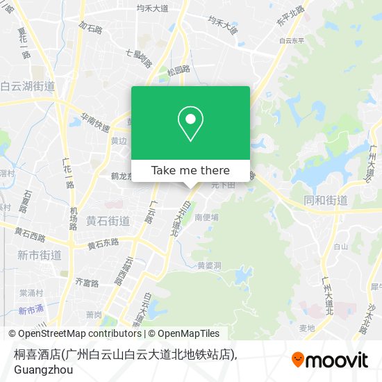 桐喜酒店(广州白云山白云大道北地铁站店) map