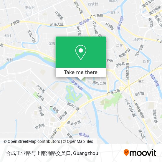 合成工业路与上南涌路交叉口 map