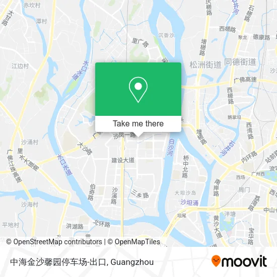 中海金沙馨园停车场-出口 map