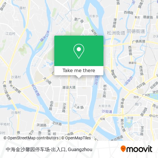 中海金沙馨园停车场-出入口 map