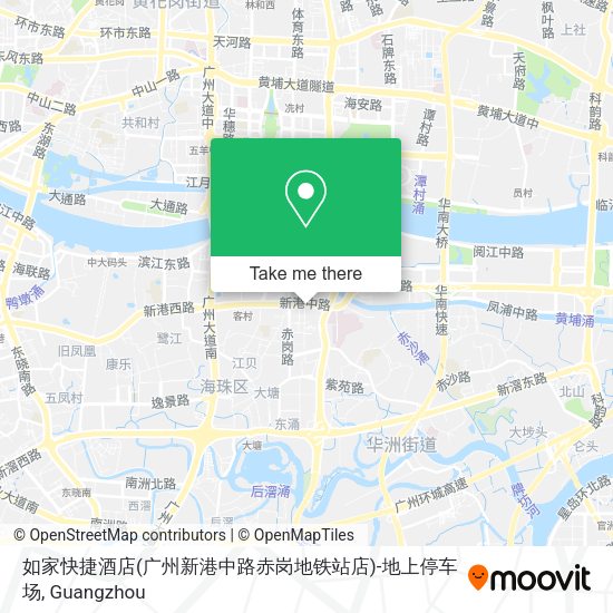 如家快捷酒店(广州新港中路赤岗地铁站店)-地上停车场 map