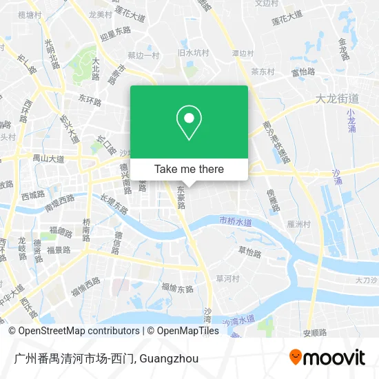 广州番禺清河市场-西门 map