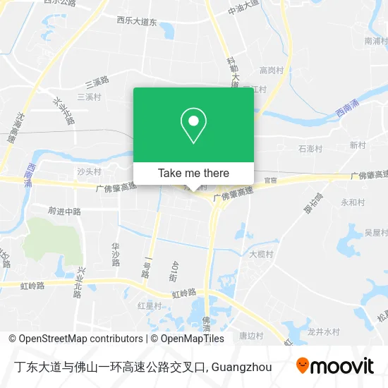 丁东大道与佛山一环高速公路交叉口 map