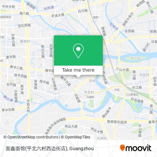 面鑫面馆(平北六村西边街店) map