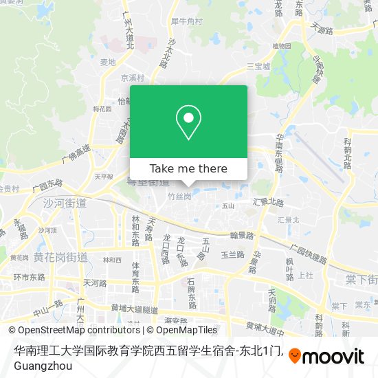 华南理工大学国际教育学院西五留学生宿舍-东北1门 map