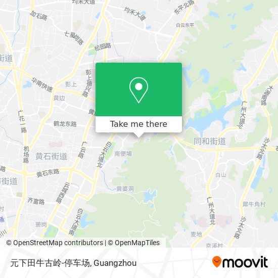 元下田牛古岭-停车场 map
