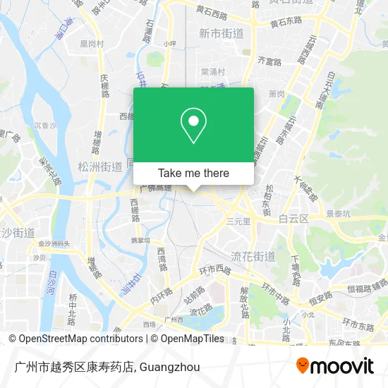 广州市越秀区康寿药店 map