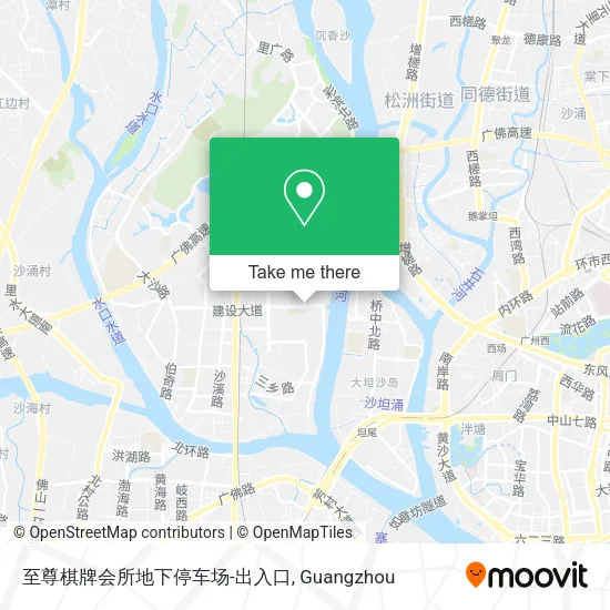 至尊棋牌会所地下停车场-出入口 map