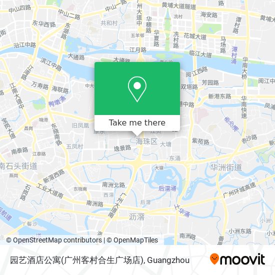 园艺酒店公寓(广州客村合生广场店) map