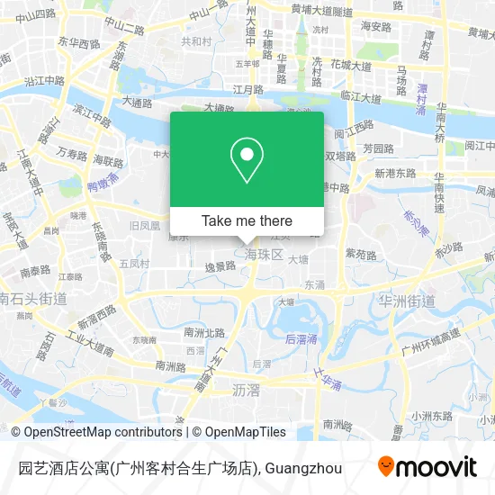 园艺酒店公寓(广州客村合生广场店) map