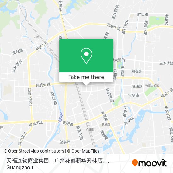 天福连锁商业集团（广州花都新华秀林店） map