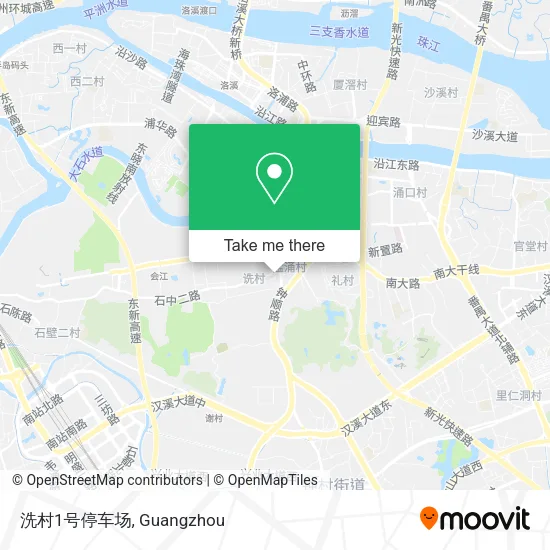 洗村1号停车场 map