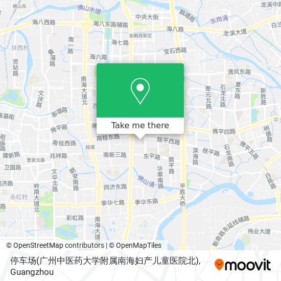 停车场(广州中医药大学附属南海妇产儿童医院北) map