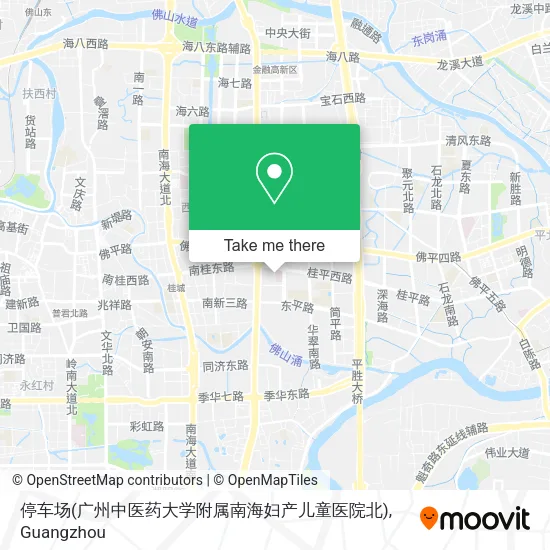 停车场(广州中医药大学附属南海妇产儿童医院北) map