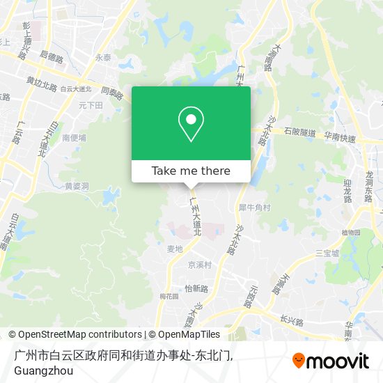 广州市白云区政府同和街道办事处-东北门 map