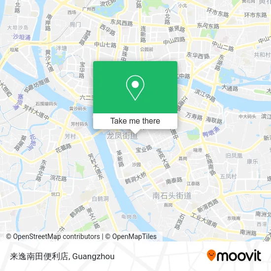 来逸南田便利店 map