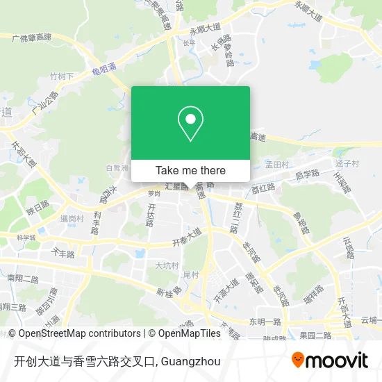 开创大道与香雪六路交叉口 map