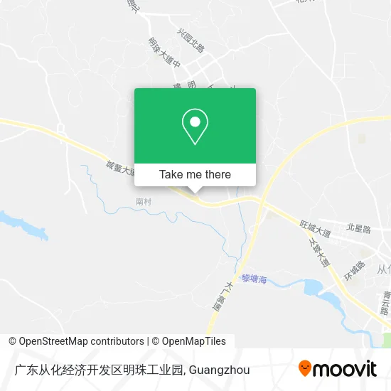 广东从化经济开发区明珠工业园 map