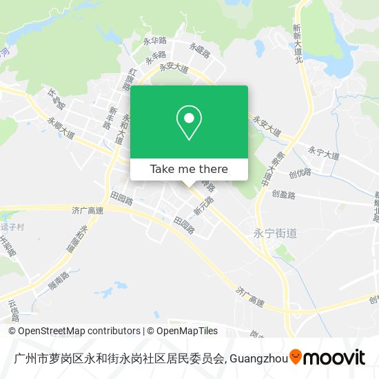 广州市萝岗区永和街永岗社区居民委员会 map