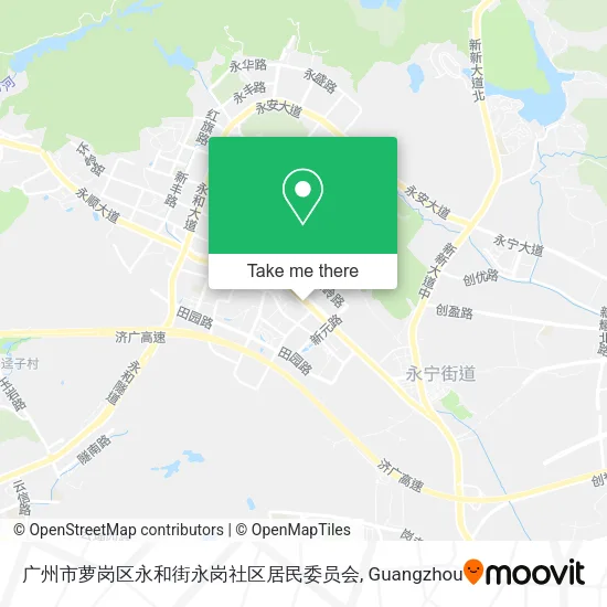 广州市萝岗区永和街永岗社区居民委员会 map